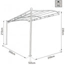 Gazebo Pergola Addossato 3,5x2,5 m in Acciaio Antracite-3