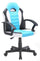 Chaise Gamer Ergonomique pour Enfants 55x56x99,5 cm en Similicuir Blanc et Bleu