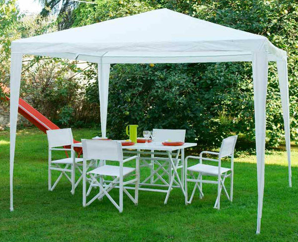 Tonnelle de jardin en fer 3x3m Vorghini Promo Blanc prezzo