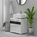 Mobile Sotto Lavabo Bagno 2 Ante 60x36,5x56 cm in MDF Bianco-7