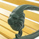 Panca Ghisa Lion 130x56x72 h cm in Legno Antracite-2