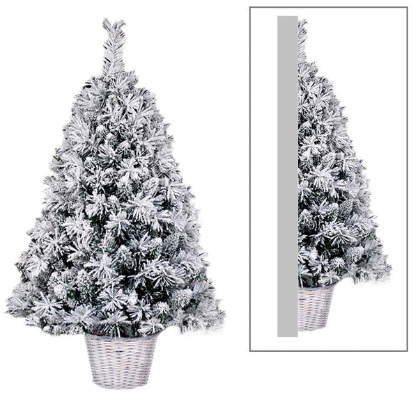 prezzo Panier Suède Sapin de Noël Artificiel Blanc Couvert de Neige Différentes Tailles