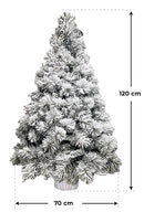 Albero di Natale Artificiale Innevato da Parete Basket White Varie Misure-3