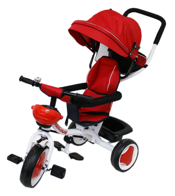 prezzo Poussette tricycle avec siège pivotant à 360° Kidfun Tricygò Rouge