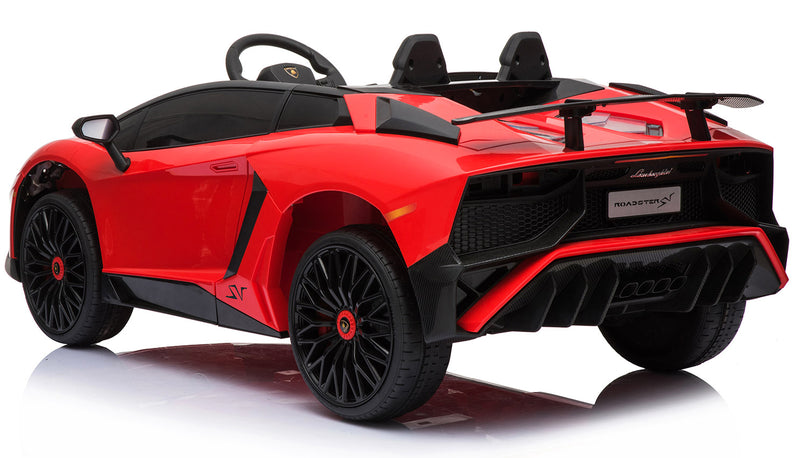 Macchina Elettrica per Bambini 12V Lamborghini Aventador Roadster SV Rossa-6