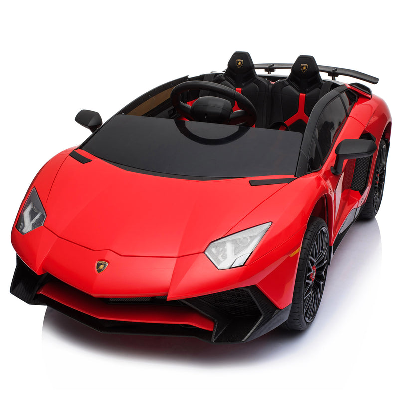 Macchina Elettrica per Bambini 12V Lamborghini Aventador Roadster SV Rossa-9