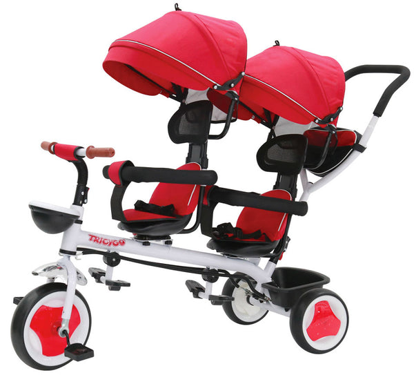 acquista Kidfun Tricygò Poussette tricycle pliante rouge avec siège pivotant à 360°