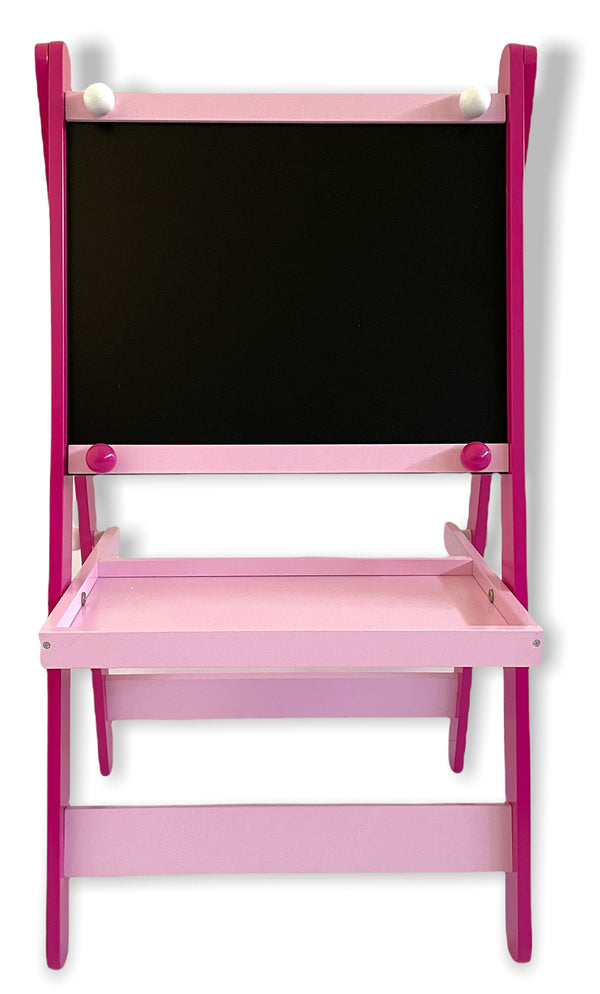 Tableau enfant 49,5x42x83 cm avec chevalet en bois rose sconto