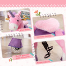 Cavallo a Dondolo per Bambini 70x32x87 cm con Ruote a Forma di Unicorno Rosa-7