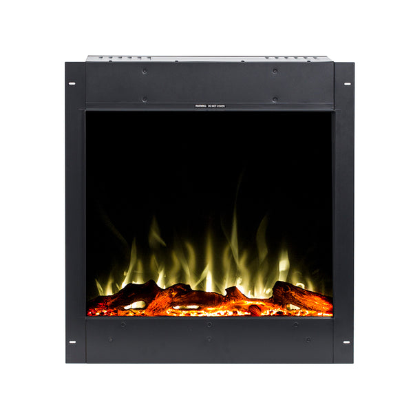 Cheminée Électrique Encastrable 60x127x16,5 cm Effet Flamme 1500W Gangs 49 Noir prezzo