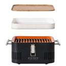 Barbecue Portatile a Carbone Carbonella 42,5x34,7x 23 cm in Metallo Cube Grafite-2