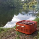 Barbecue Portatile a Carbone Carbonella 42,5x34,7x 23 cm in Metallo Cube Grafite-8