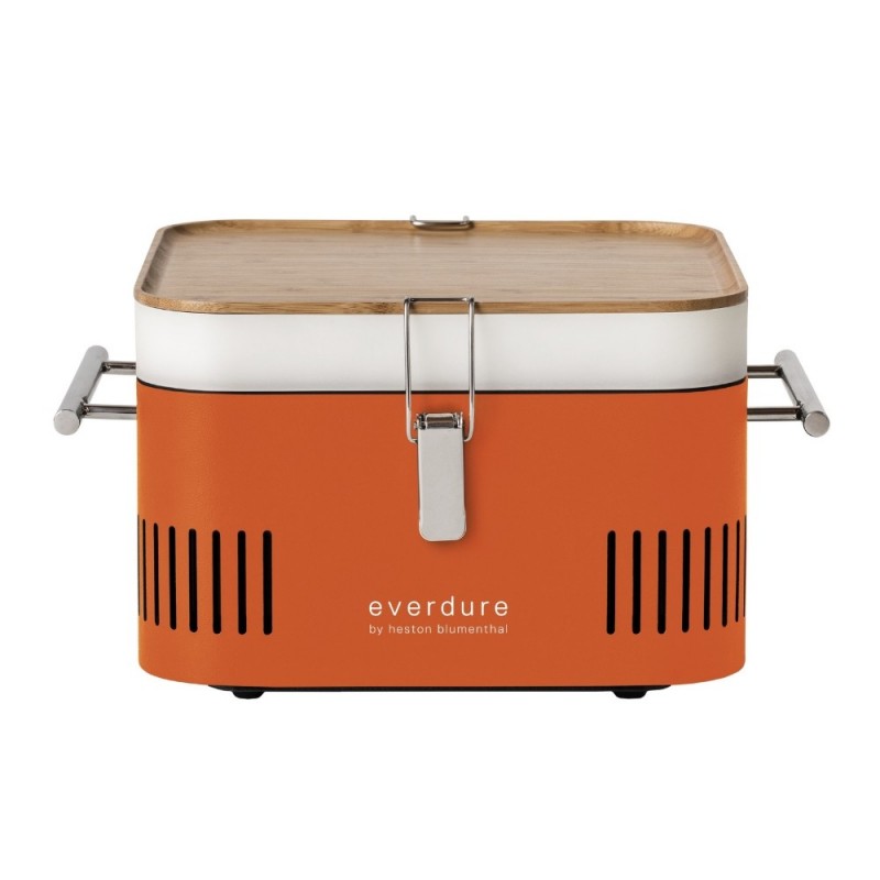 Barbecue Portatile a Carbone Carbonella 42,5x34,7x 23 cm in Metallo Cube Arancio-1