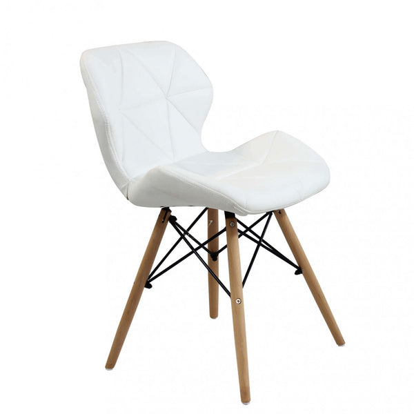 Chaise Blanche Annapolis 41x49x71 h cm en Similicuir Blanc sconto