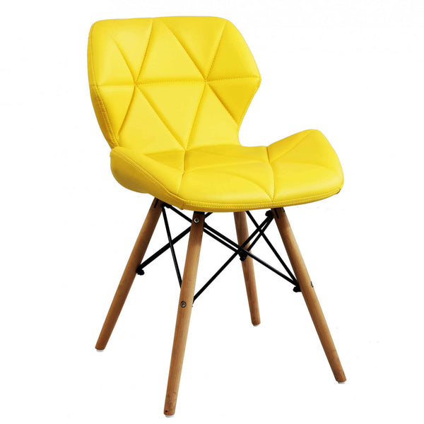 sconto Chaise Annapolis Jaune 41x49x71 h cm en Similicuir Jaune