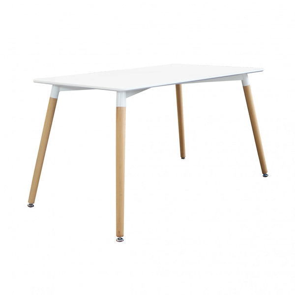 sconto Table Lione 120x80x75 h cm en Bois Blanc