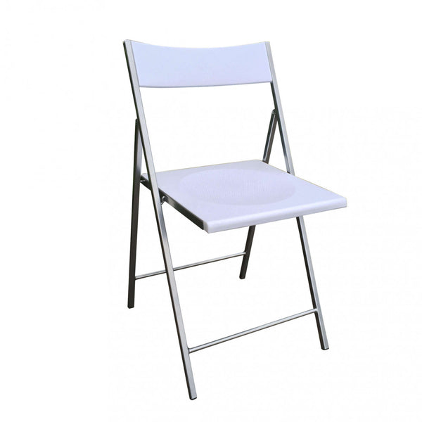 acquista Chaise de jardin pliante Michigan 45x45x80 h cm en acier blanc