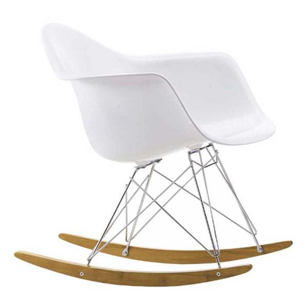 Fauteuil à bascule Moritz 53x47x82 h cm en bois blanc acquista