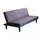 Canapé-lit Alvin 180x86x78 cm en tissu anthracite