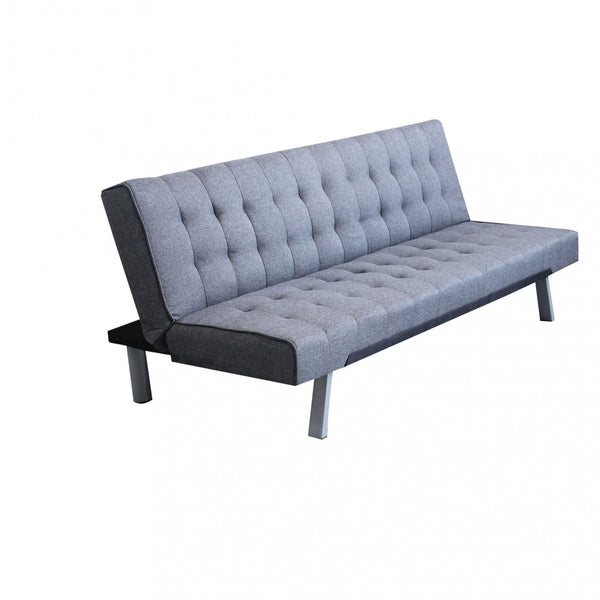 Canapé-lit Barry 178x80x71 cm en tissu gris foncé sconto