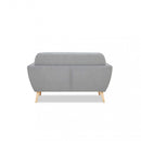 Divano 2 Posti Burton 147x79x86 h cm in Tessuto Grigio chiaro-6