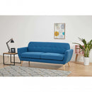 Divano 3 Posti Burton 193x79x86 h cm in Tessuto Blu-2