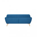 Divano 3 Posti Burton 193x79x86 h cm in Tessuto Blu-7