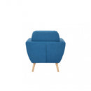 Poltrona Burton 84x79x86 h cm in Tessuto Blu-7