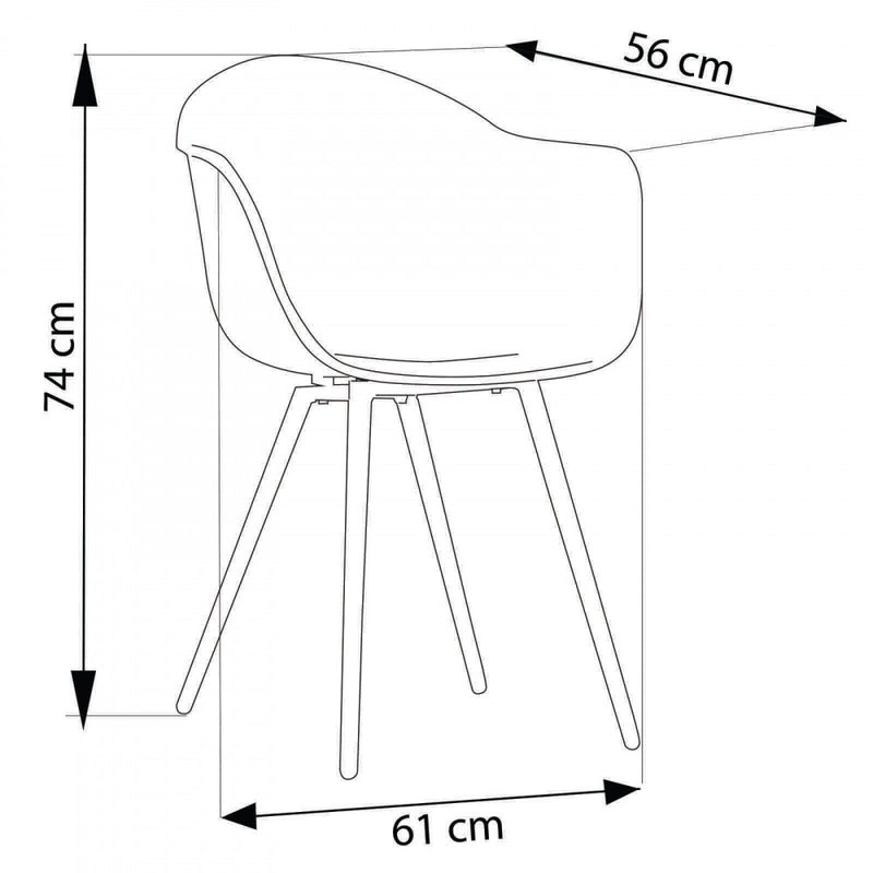 Sedia Sestriere 61x61x80 h cm in Plastica Tortora-5