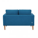 Divano 2 Posti Ramsey 137x73x82 h cm in Tessuto Blu-4