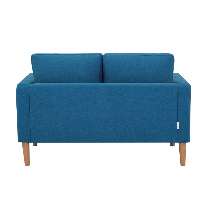 Divano 2 Posti Ramsey 137x73x82 h cm in Tessuto Blu-4