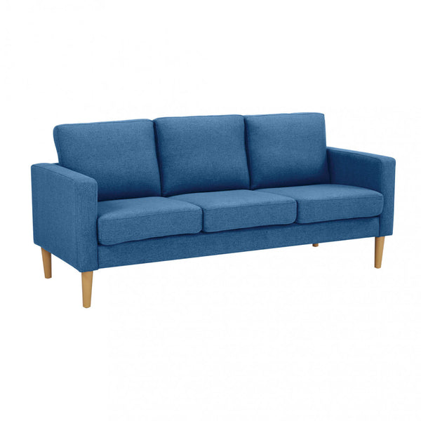 Canapé 3 places Ramsey 180x73x82 h cm en tissu bleu prezzo