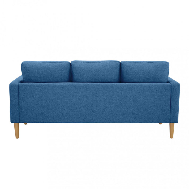 Divano 3 Posti Ramsey 180x73x82 h cm in Tessuto Blu-4