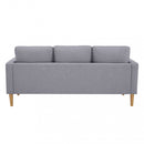 Divano 3 Posti Ramsey 180x73x82 h cm in Tessuto Grigio chiaro-4