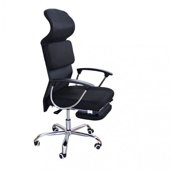 Fauteuil de bureau Haley 59x63x118/128 h cm en polyuréthane noir online