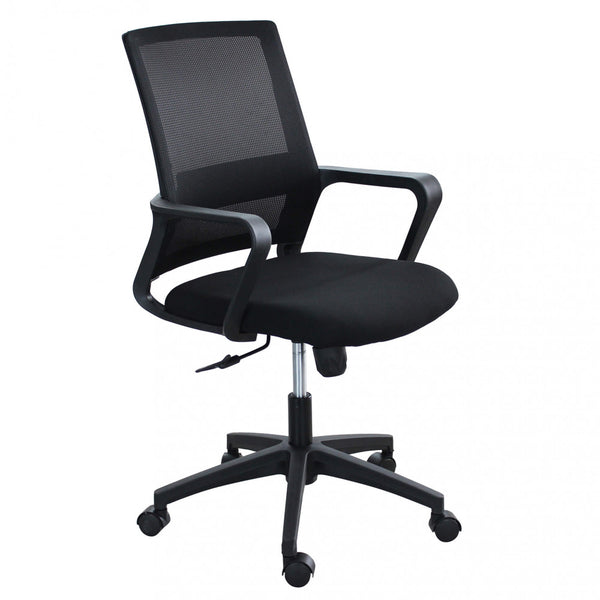 Fauteuil de bureau Mollie 60x58x111/121 h cm en polyuréthane noir acquista