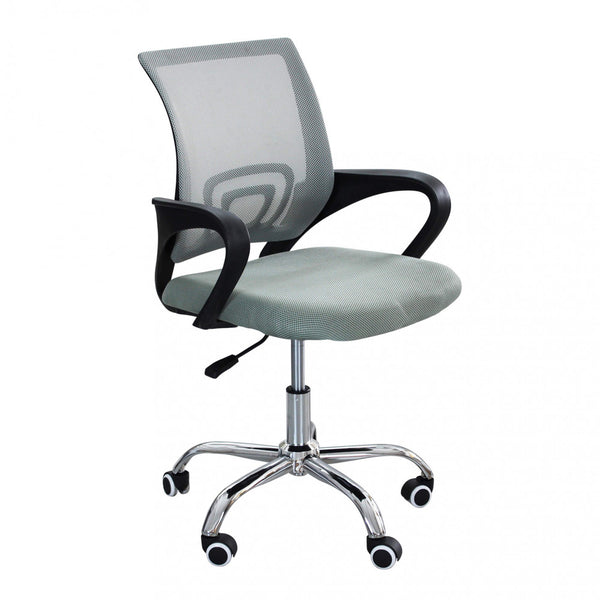 Fauteuil de bureau Zoe Green 52x56,5x85/95 h cm en polyuréthane gris clair acquista