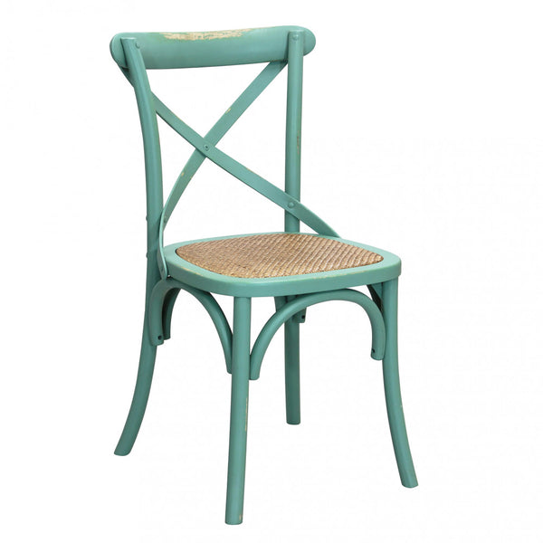 acquista Chaise Cross 46x42x87 cm en bois vert