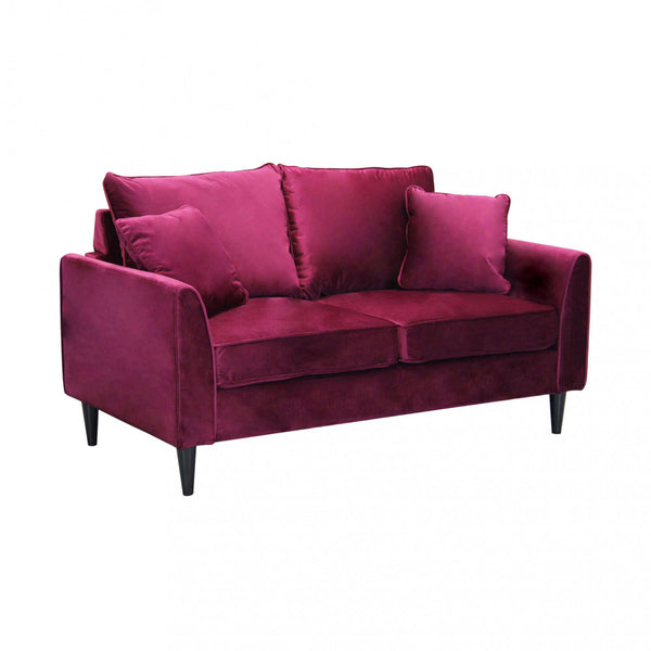 acquista Chandler Canapé 2 places 152x81x89 h cm en Velours Rouge