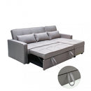 Divano Letto Cedric 208x87/145x88 cm  in Tessuto Grigio-4