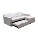 Divano Letto Cedric 208x87/145x88 cm  in Tessuto Tortora-4