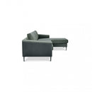 Divano con Chaise Longue Gregory in Tessuto Grigio-3