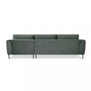 Divano con Chaise Longue Gregory in Tessuto Grigio-4