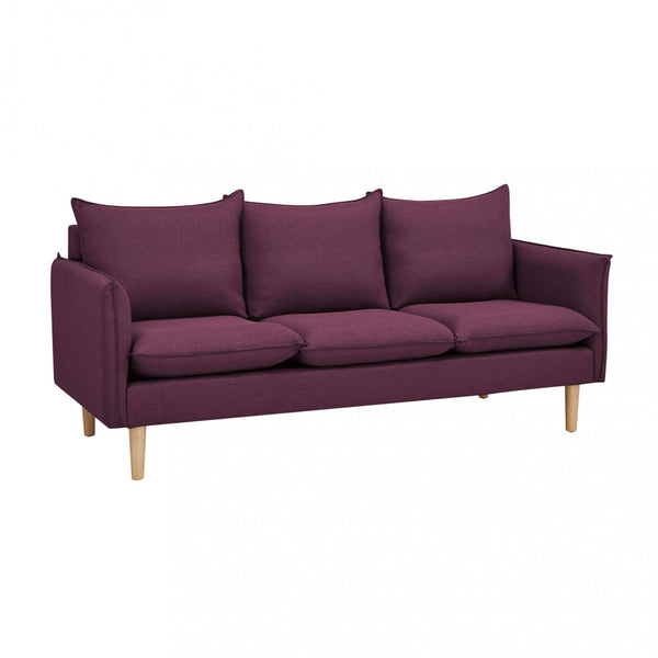 prezzo Canapé 3 places Florin 188x84x51 h cm en tissu violet