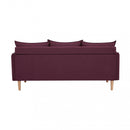 Divano 3 Posti Florin 188x84x51 h cm in Tessuto Viola-4