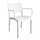 Fauteuil Eveline 58,5x55,2x84 cm en Polypropylène Blanc