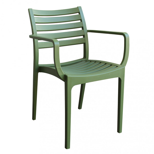 sconto Fauteuil Eveline 58,5x55,2x84 cm en polypropylène vert