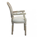 Poltrona Constance in Tessuto 55x46x96 h cm in Legno Beige-3