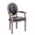 Fauteuil Constance en Similicuir Noir 55x46x96 h cm en Similicuir Noir