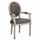 Fauteuil Constance en Velours Taupe 55x46x96 h cm en Dove Wood